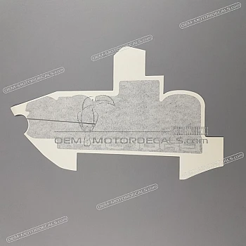 Belly pan decal, left side