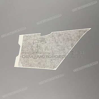 Belly pan decal, left side