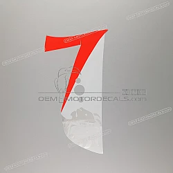 Front cowling decal, left side