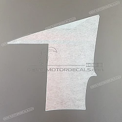 Belly pan decal, left side