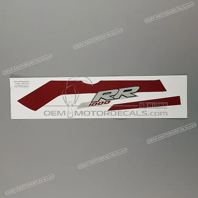 Set strisce grafiche carena laterale principale BMW S1000RR lato sinistro OEM 46637723669
