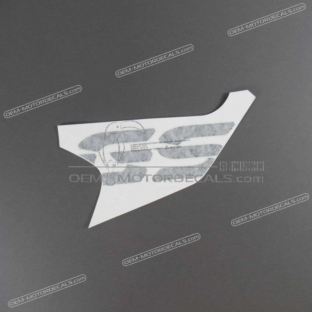BMW F750GS Pegatina Carenado Izquierdo F750GS Rotulación Lado Izquierdo Genuina OEM Fábrica Adhesivo 51148389415