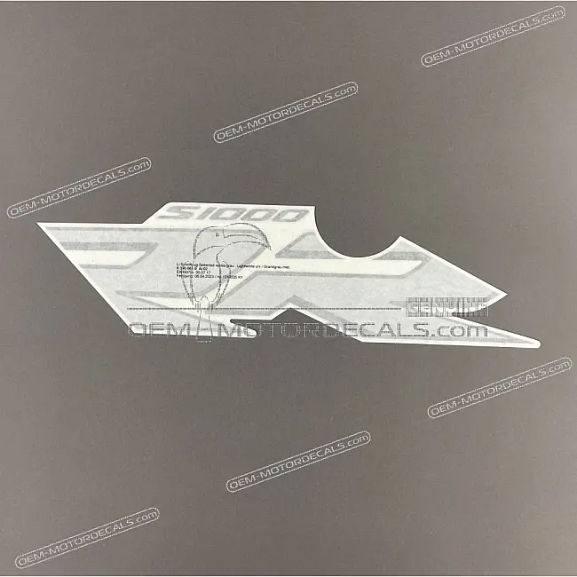 Grafica scritta originale BMW S1000RR carena laterale superiore sinistra OEM 51148396661