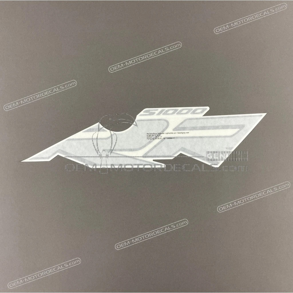 BMW S1000RR Górna prawa owiewka boczna S1000 RR Napis Naklejka Prawa OEM 51148396662