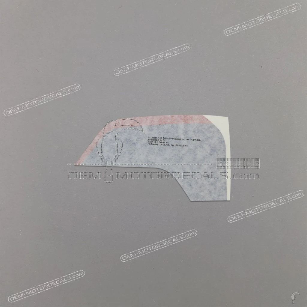 BMW K1300S Fuel Tank Cover Graphic Left Side OEM 51148551889