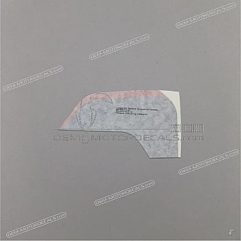Fuel tank cover graphic, left side