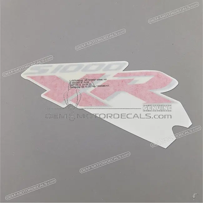 BMW S1000XR Left Side Cowling Inscription Decal OEM 51148564287