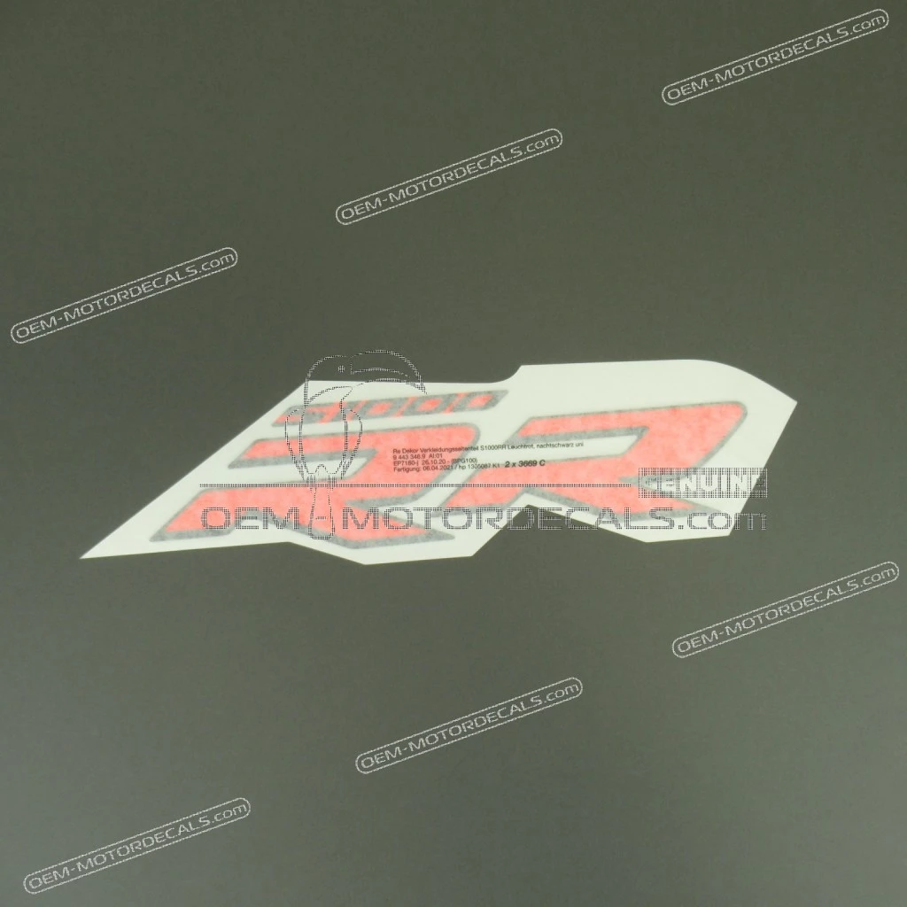 BMW S1000RR Right Side Fairing RR Graphic Right Side OEM 51149443346