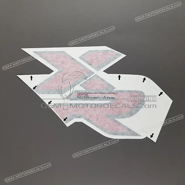 BMW S1000XR Carena Laterale Sinistra Scritta Adesiva OEM 51149443429