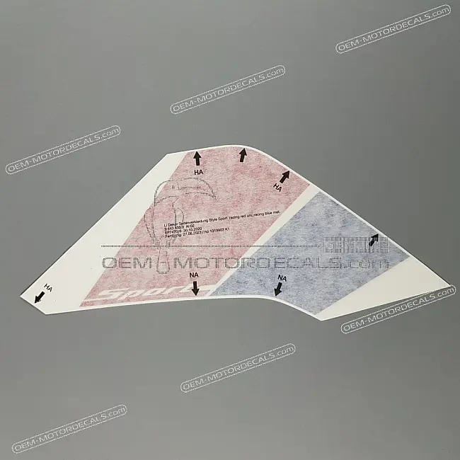 BMW S1000XR Adhesivo XR panel lateral izquierdo OEM 51149443435