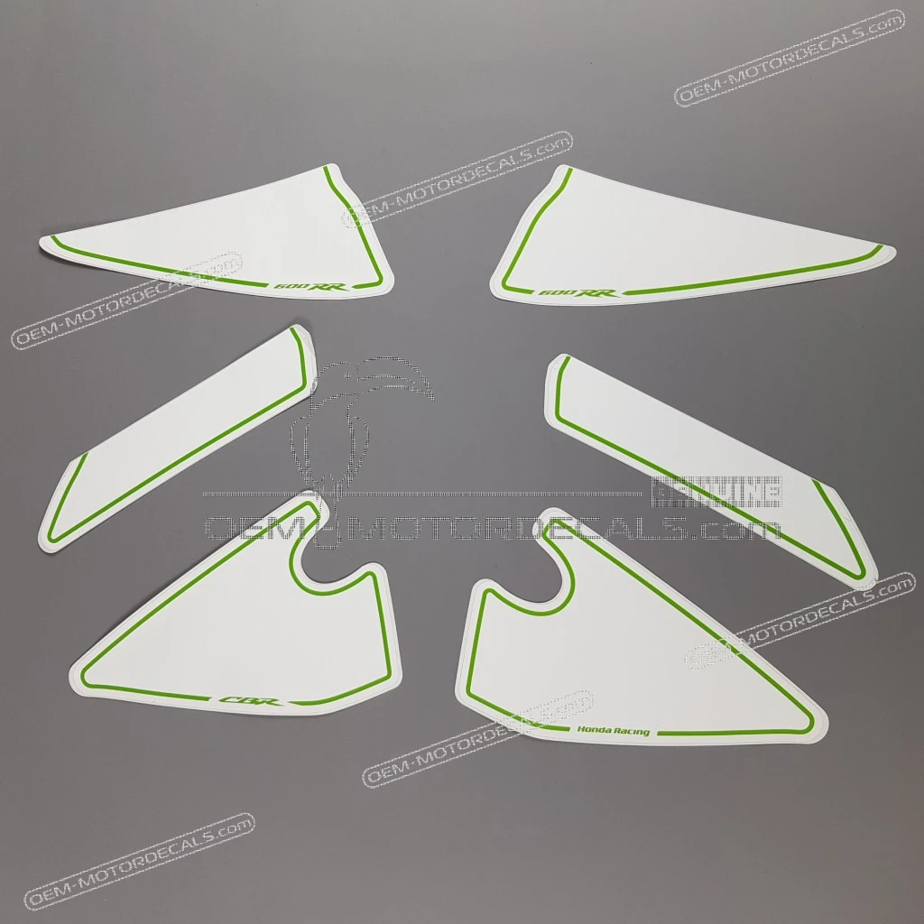 Honda CBR600RR Adesivo carenatura da corsa, sfondo bianco OEM 08F84MFJ850B
