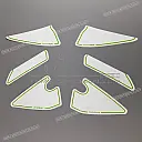 Fairing racing sticker white back