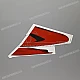 Honda CBR600F Hurricane Aufkleber rechts, rechte Seite OEM 17507MALG30ZC