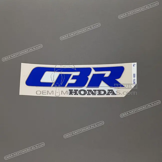 Honda CBR600F Fuel Tank CBR Graphic Right Side OEM 17507MT6600ZC Genuine Factory Stripe