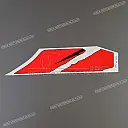 Right front fairing stripe, right side