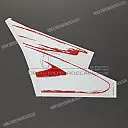 Left fairing stripe, left side