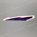 Left fairing stripe, left side
