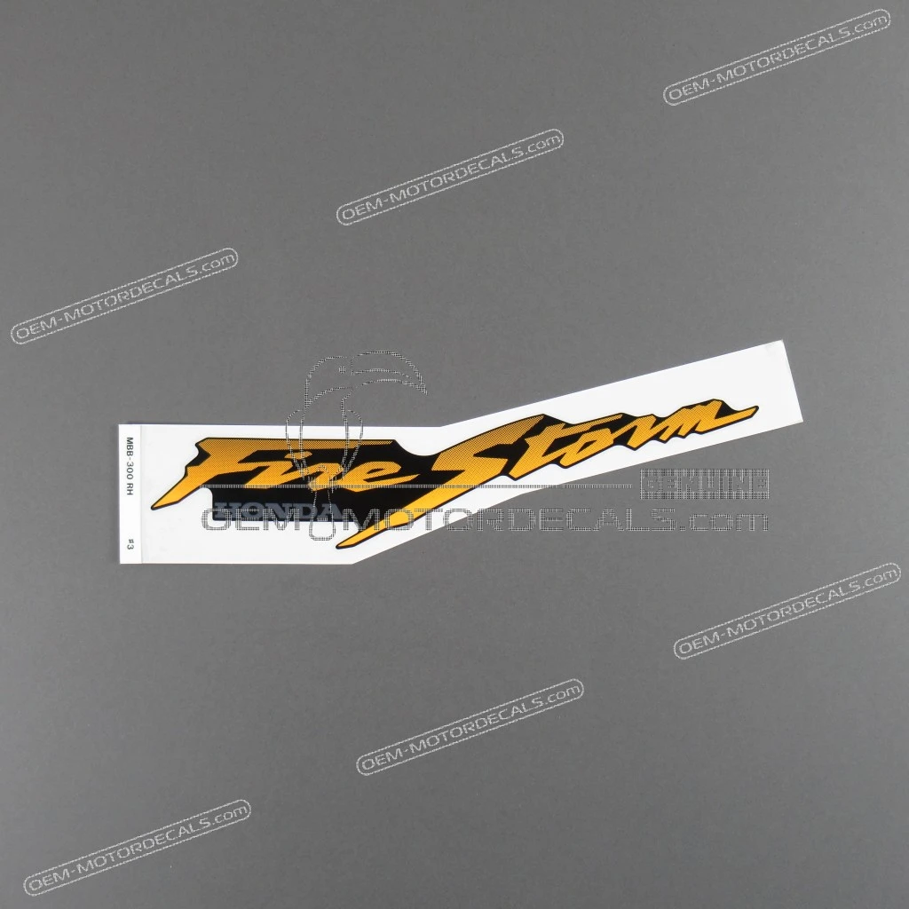 Emblema Honda VTR1000F Firestorm per Serbatoio Lato Destro OEM 17521MBB300ZC