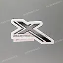 Right radiator shroud stripe decal, right side