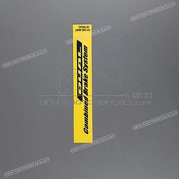Front fender decal