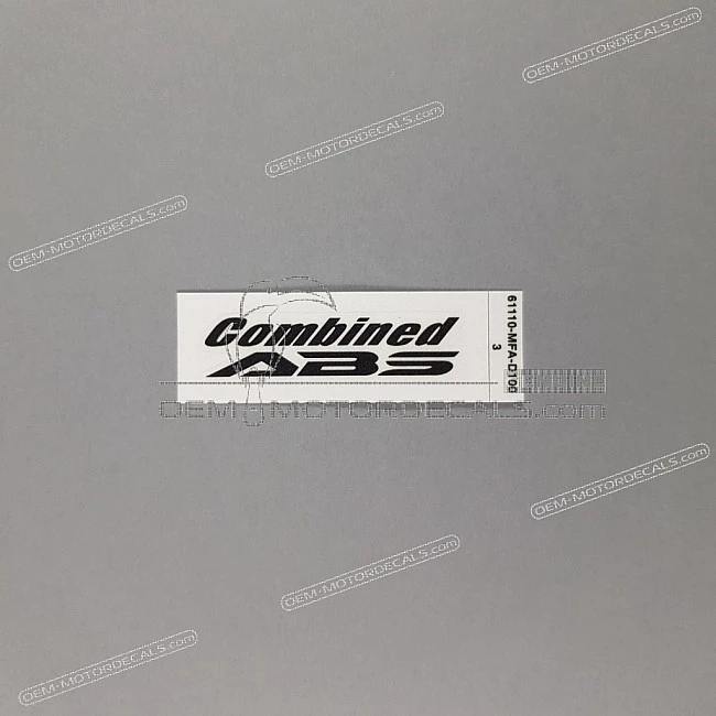Honda CB600F Hornet Front Fender COMBINED ABS Decal Right Side OEM 61110MFAD10ZC