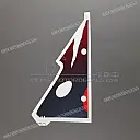 Adhesivo de carenado delantero, lado izquierdo