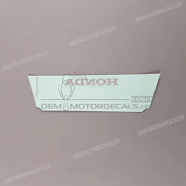 Autocollant de pare-brise Honda VFR800 OEM 64219MCWD00ZA graphique d'usine original