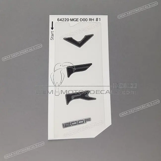 Honda VFR1200F Cowling VFR1200F Decal Right Side OEM 64220MGED00ZA