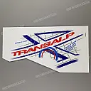 Zijkap Transalp sticker, rechterkant, voorzijde