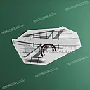 Linker voorspatbord kuipdeel TRANSALP sticker, linkerkant