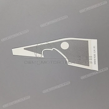 Front cowling decal, left side