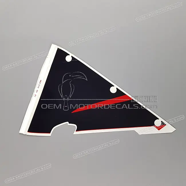Gráfico de vinilo de grado de fábrica Honda CBR600RR Pegatina Carenado Superior Derecho OEM 64232MEED10ZA para carenado
