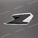 Upper cowl stripe decal, left side