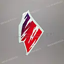 Front cowling stripe, left side