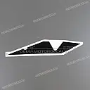 Right lower cowl stripe, right side
