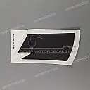 Side cowling decal, right side