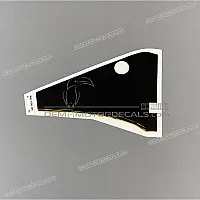HONDA Pegatina de quilla inferior CBR600F Hurricane, lado derecho 64306-MAL-E00ZD
