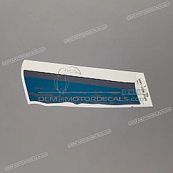 Frame cowling decal, left side