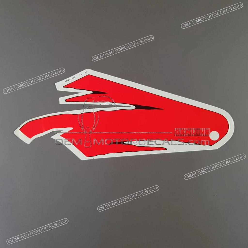 Authentischer Honda CBR900RR Oberer Verkleidungsstreifen Linke Seite OEM Teil 64352MW0790ZB Werk Grafik