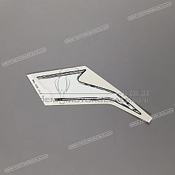 Belly pan decal, left side