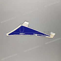Belly pan decal, left side