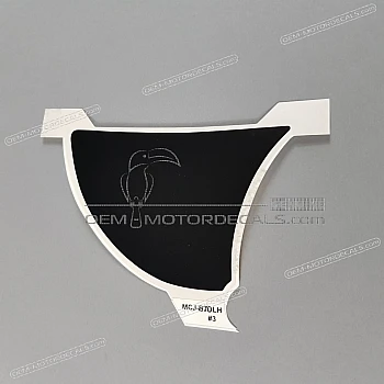 Belly pan decal, left side
