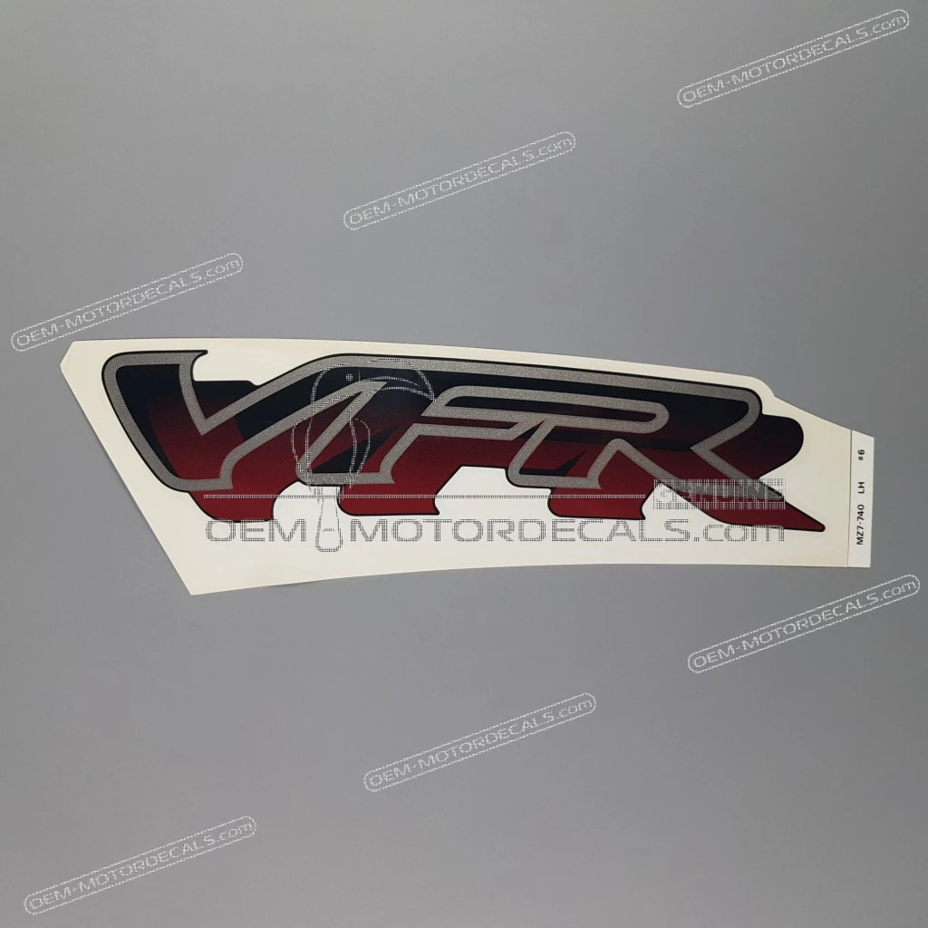 Autocollant de carénage intermédiaire gauche Honda VFR750 côté gauche OEM 64480MZ7740ZC