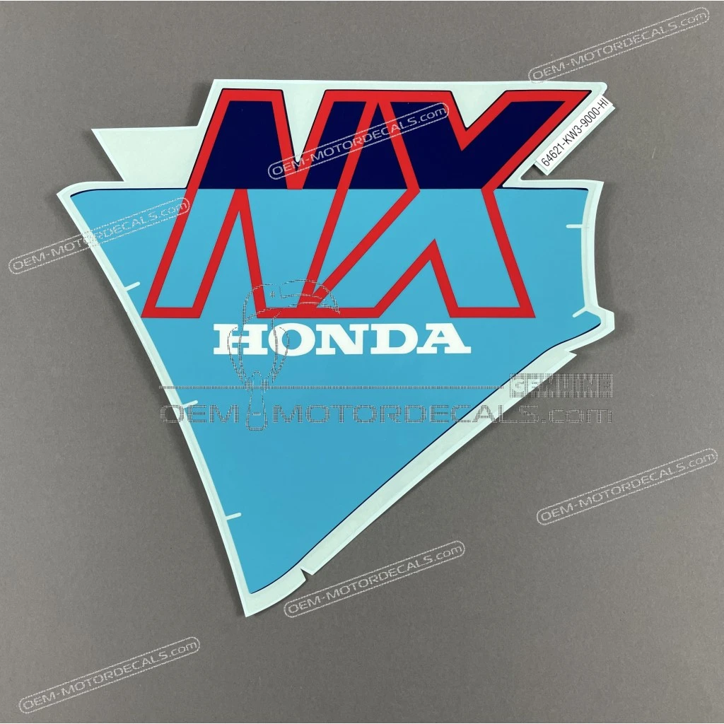 Autocollant flanc Honda NX250 Dominator côté gauche OEM 64621KW3900ZC décalcomanie d'usine