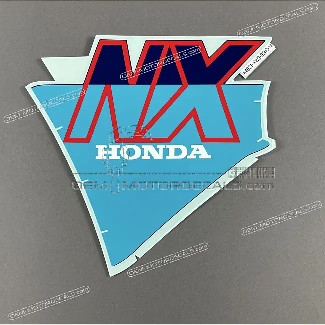 Autocollant flanc Honda NX250 Dominator côté gauche OEM 64621KW3900ZC décalcomanie d'usine
