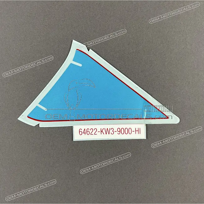 Autocollant Honda NX250 Dominator pour flanc de carénage, côté gauche, OEM 64622KW3900ZB