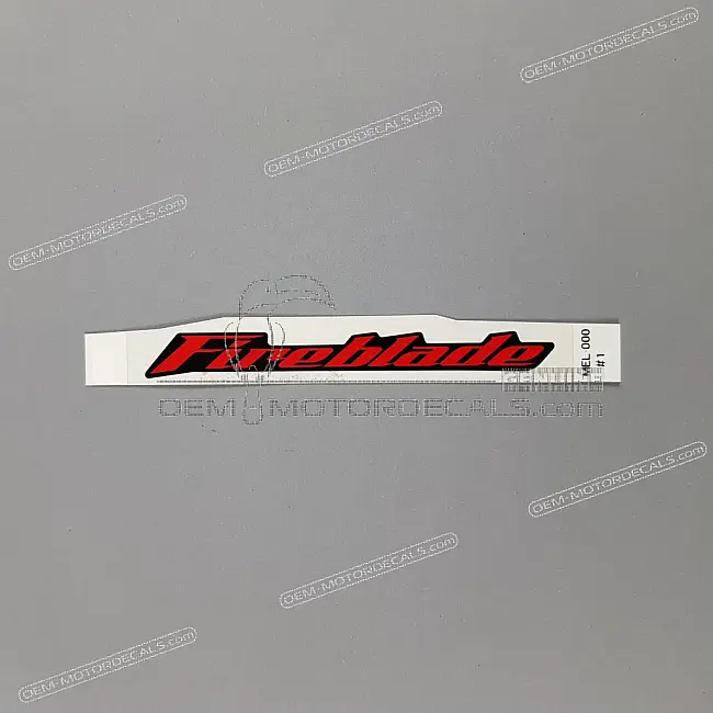 Autocollant graphique FIREBLADE authentique d'origine usine pour carénage inférieur Honda CBR1000RR OEM 64820MEL000ZA
