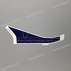Belly pan decal, left side