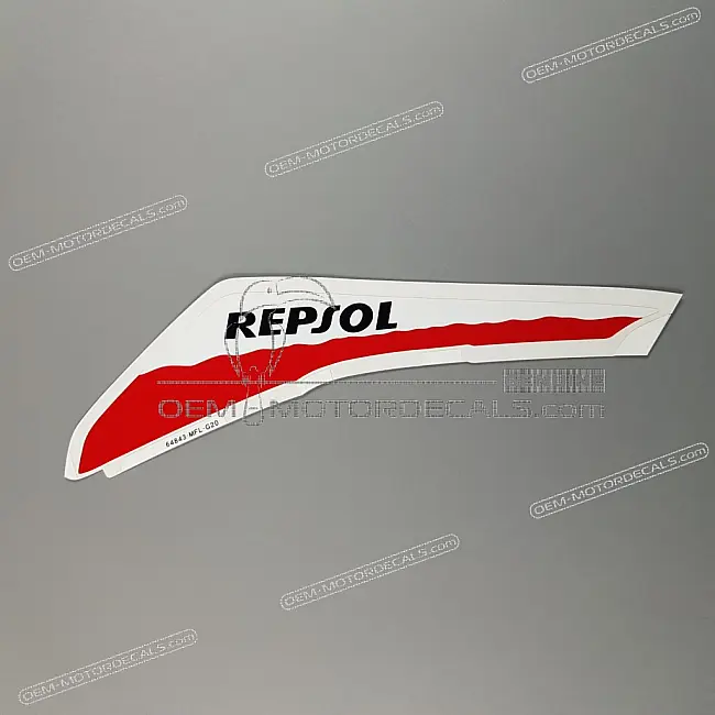 Autocollant Honda CBR1000RR Fireblade pour coque arrière de selle, côté gauche OEM 64843MFLG20ZA