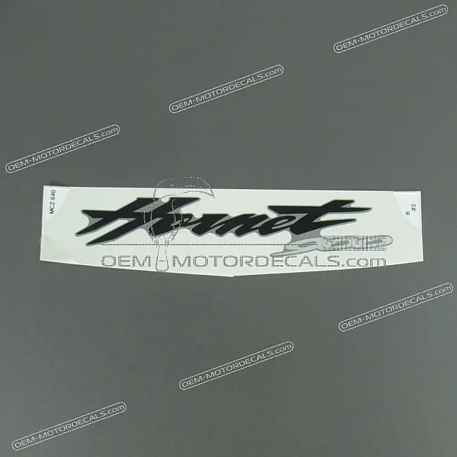 Honda CB900F Hornet Pegatina Colín Trasero Hornet OEM 77213MCZ640ZB
